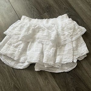 Aerie Rock And Ruffle mini shirt white size large